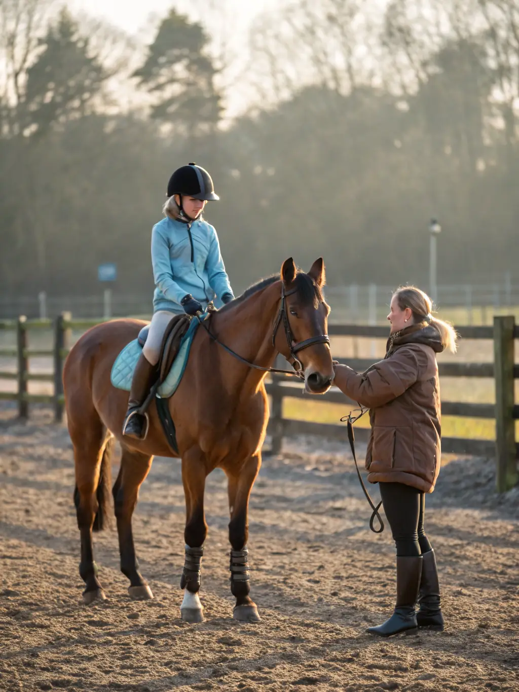 A therapeutic riding session with a child and a horse, highlighting the inclusive and supportive environment of RENCONTRES EQUESTRES DE CHAMBERET.